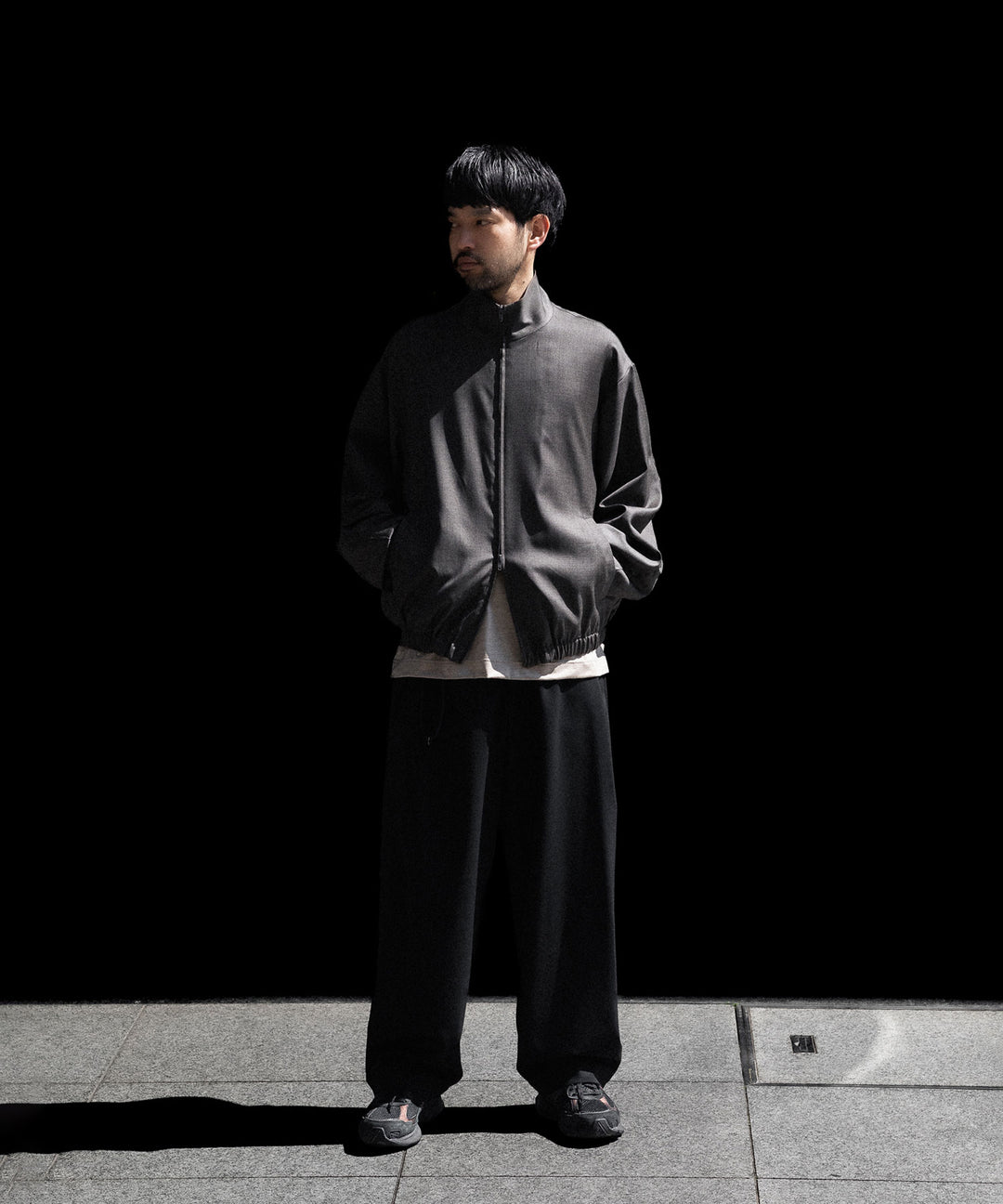 ssstein(シュタイン)のEXTRA FINE WOOL SHIRRED LIGHT ZIP JACKET - BROWN GREYの公式通販サイトsession福岡セレクトショップ