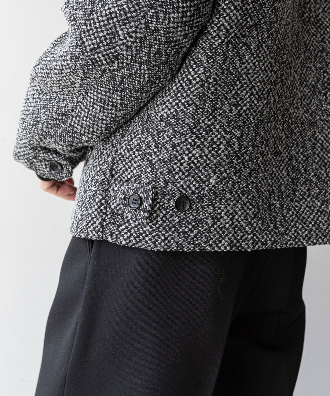 INTÉRIM インテリム 23AW LIMITED BIG DOT DONEGAL HARRINGTON JACKET - GRAY DOTS sessionセッション福岡セレクトショップ 公式通販サイト
