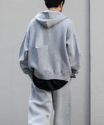 画像をギャラリービューアに読み込む, ssstein(シュタイン)のCOTTON DOUBLE KNIT TUCKED ZIP HOODIE - TOP GREYの公式通販サイトsession福岡セレクトショップ
