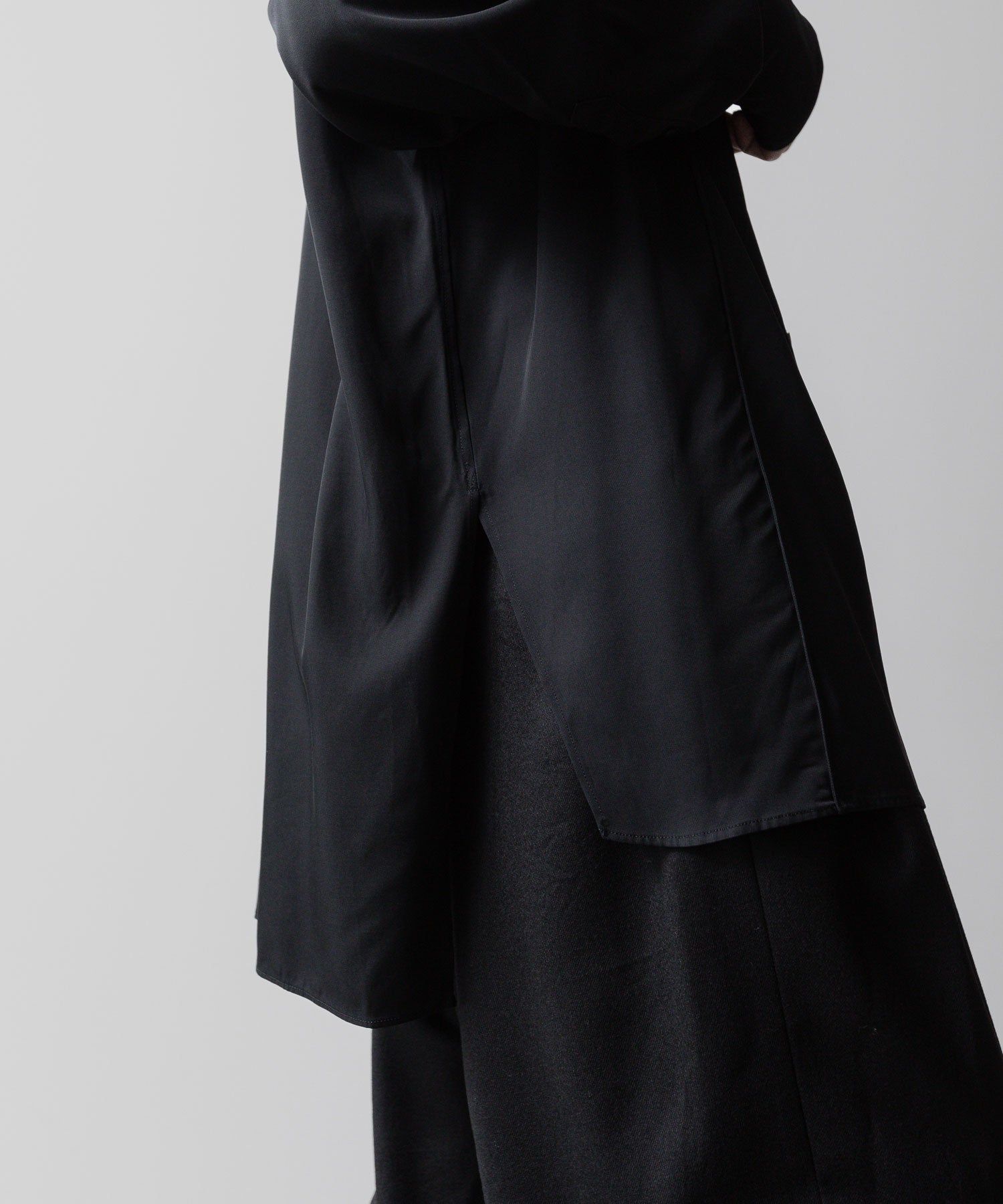  ANTHEM Aアンセムエー のVISCOSE TWILL SHAPE LINE SHIRT - BLACKの公式通販サイトsession福岡セレクトショップ