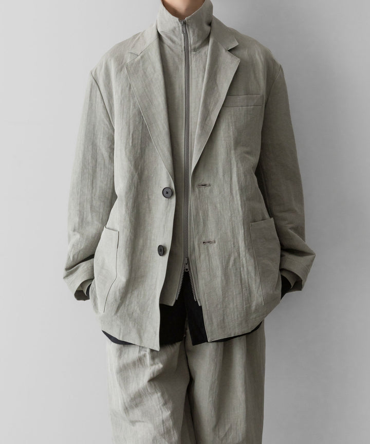 ssstein(シュタイン)のLI/NY POPLIN SINGLE BREASTED JACKET - BEIGE GREYの公式通販サイトsession福岡セレクトショップ
