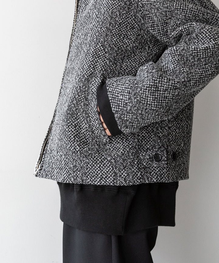 INTÉRIM インテリム 23AW LIMITED BIG DOT DONEGAL HARRINGTON JACKET - GRAY DOTS sessionセッション福岡セレクトショップ 公式通販サイト