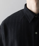 画像をギャラリービューアに読み込む, KANEMASA PHIL. カネマサフィルの36G IDEAL WOOL STRIPE SHIRT - BLACK SPの公式通販サイトsession福岡セレクトショップ
