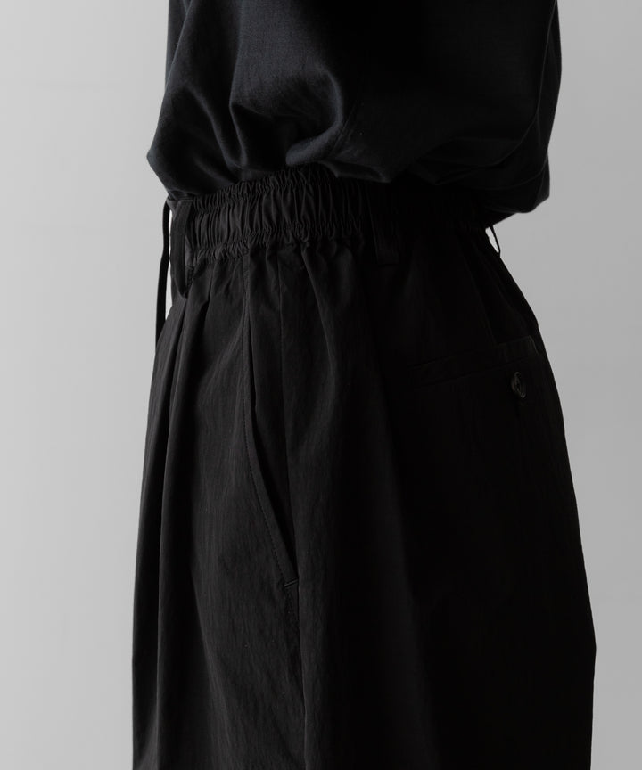 ssstein(シュタイン)のWINDPROOF NYLON WIDE EASY SHORT TROUSERS - BLACKの公式通販サイトsession福岡セレクトショップ