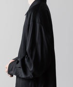 画像をギャラリービューアに読み込む,  ANTHEM Aアンセムエー のVISCOSE TWILL SHAPE LINE SHIRT - BLACKの公式通販サイトsession福岡セレクトショップ
