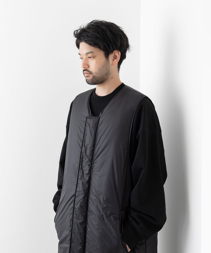 stein(シュタイン)の23AWコレクションPADDED MILITARY LONG VESTのBLACK