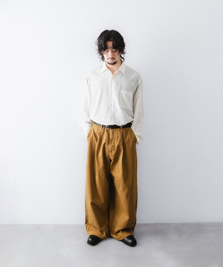 【concause】 WIDE WORK TROUSERS - CAMEL