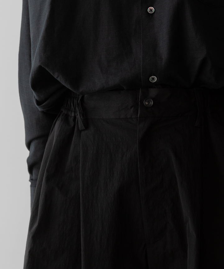 ssstein(シュタイン)のWINDPROOF NYLON WIDE EASY SHORT TROUSERS - BLACKの公式通販サイトsession福岡セレクトショップ