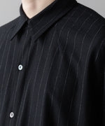 画像をギャラリービューアに読み込む, KANEMASA PHIL. カネマサフィルの36G IDEAL WOOL STRIPE SHIRT - BLACK SPの公式通販サイトsession福岡セレクトショップ
