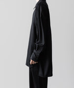 画像をギャラリービューアに読み込む,  ANTHEM Aアンセムエー のVISCOSE TWILL SHAPE LINE SHIRT - BLACKの公式通販サイトsession福岡セレクトショップ
