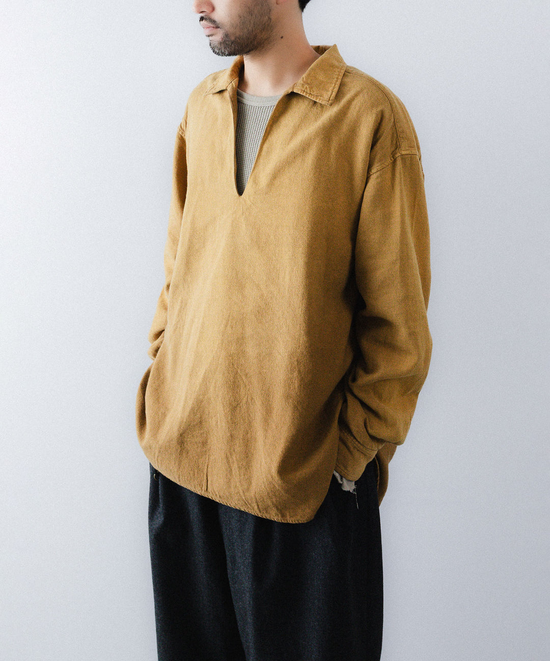concause-コンコースのSKIPPER SHIRT(SOLID)のCAMEL公式通販サイトsession福岡セレクトショップ