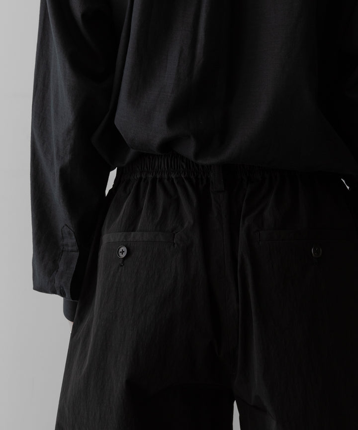 ssstein(シュタイン)のWINDPROOF NYLON WIDE EASY SHORT TROUSERS - BLACKの公式通販サイトsession福岡セレクトショップ