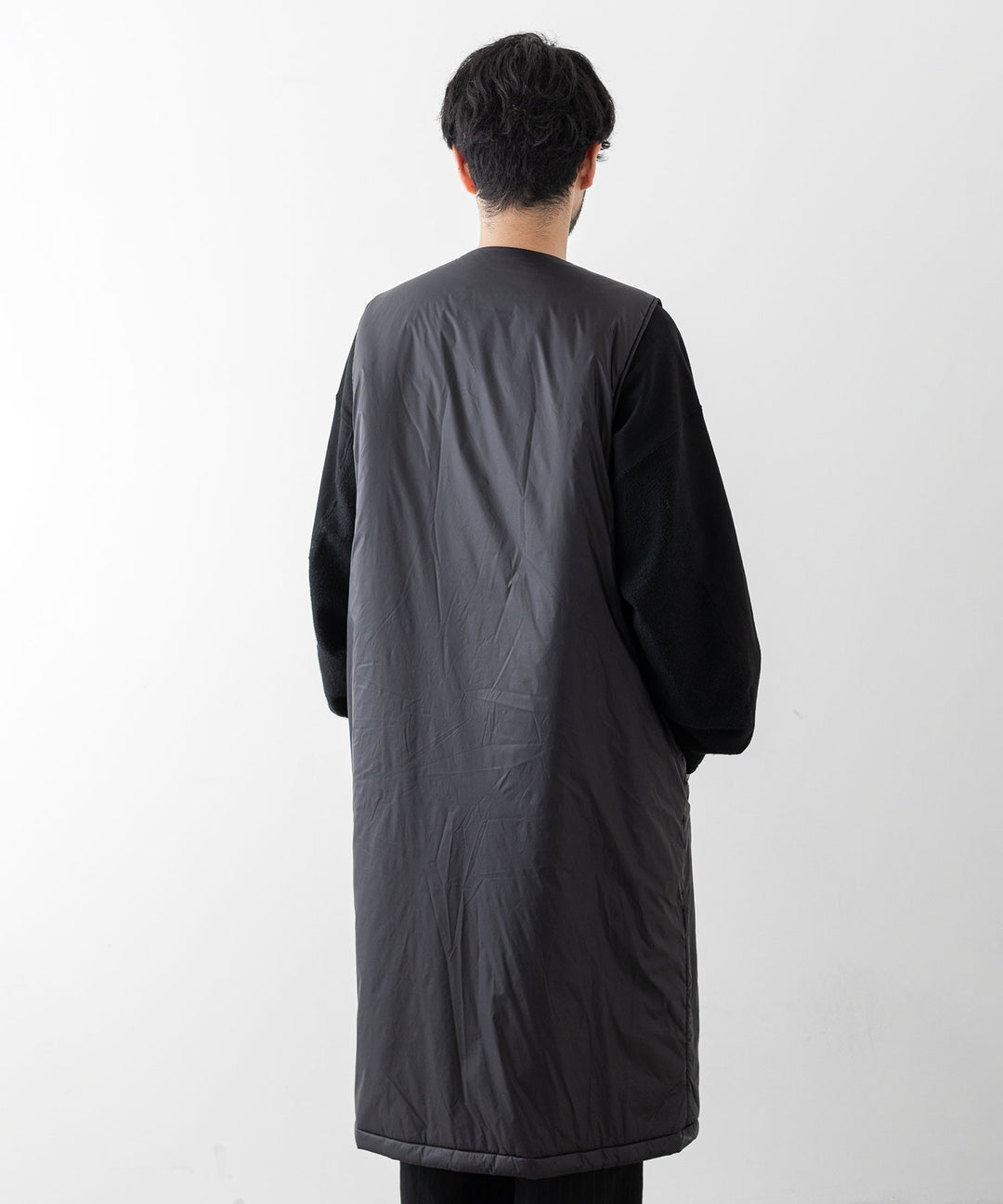 stein(シュタイン)の23AWコレクションPADDED MILITARY LONG VESTのBLACK