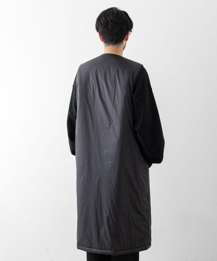 stein(シュタイン)の23AWコレクションPADDED MILITARY LONG VESTのBLACK