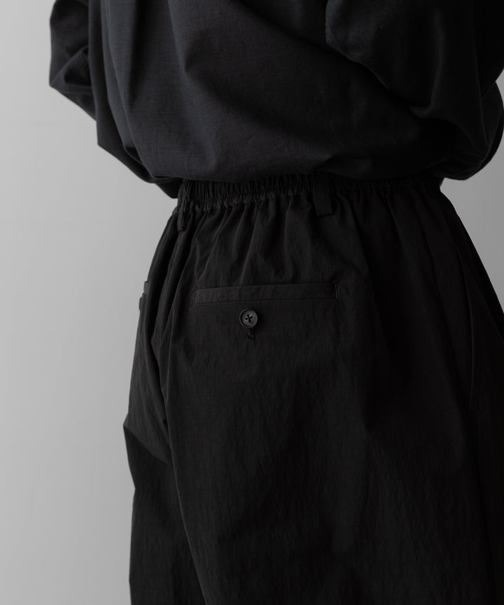 ssstein(シュタイン)のWINDPROOF NYLON WIDE EASY SHORT TROUSERS - BLACKの公式通販サイトsession福岡セレクトショップ