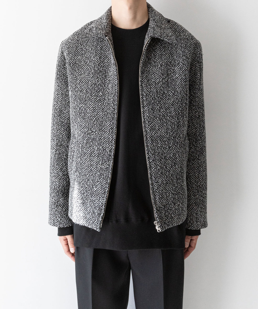 INTÉRIM インテリム 23AW LIMITED BIG DOT DONEGAL HARRINGTON JACKET - GRAY DOTS sessionセッション福岡セレクトショップ 公式通販サイト