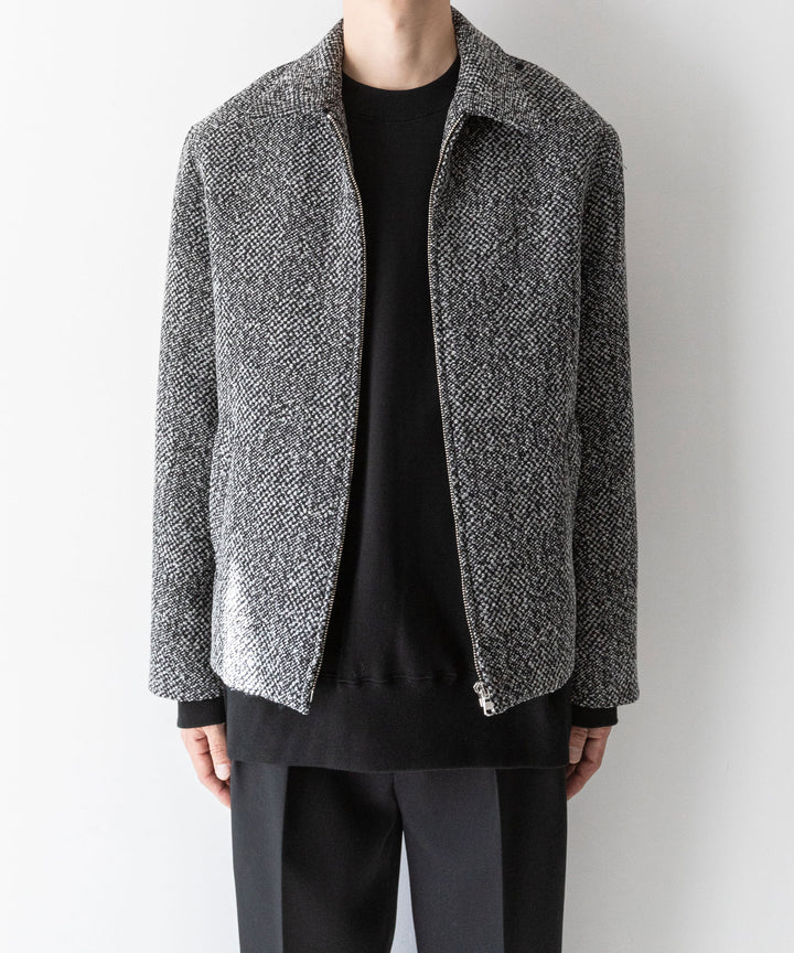 INTÉRIM インテリム 23AW LIMITED BIG DOT DONEGAL HARRINGTON JACKET - GRAY DOTS sessionセッション福岡セレクトショップ 公式通販サイト