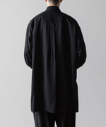 画像をギャラリービューアに読み込む,  ANTHEM Aアンセムエー のVISCOSE TWILL SHAPE LINE SHIRT - BLACKの公式通販サイトsession福岡セレクトショップ
