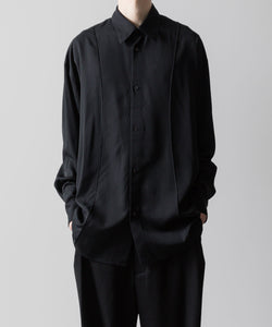  ANTHEM Aアンセムエー のVISCOSE TWILL SHAPE LINE SHIRT - BLACKの公式通販サイトsession福岡セレクトショップ