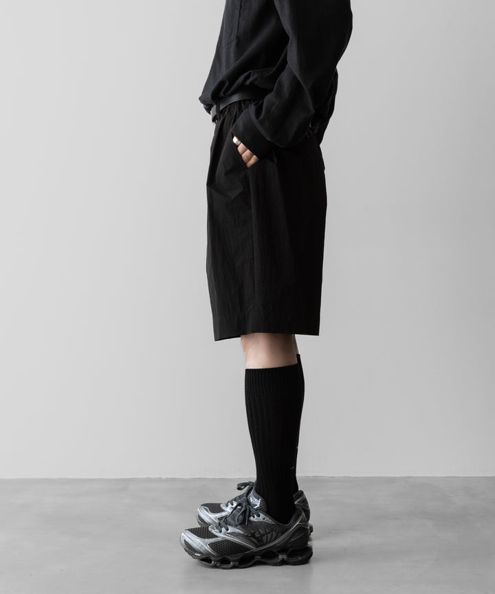 ssstein(シュタイン)のWINDPROOF NYLON WIDE EASY SHORT TROUSERS - BLACKの公式通販サイトsession福岡セレクトショップ