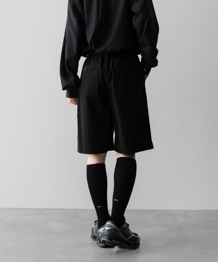 ssstein(シュタイン)のWINDPROOF NYLON WIDE EASY SHORT TROUSERS - BLACKの公式通販サイトsession福岡セレクトショップ