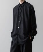 画像をギャラリービューアに読み込む, KANEMASA PHIL. カネマサフィルの36G IDEAL WOOL STRIPE SHIRT - BLACK SPの公式通販サイトsession福岡セレクトショップ
