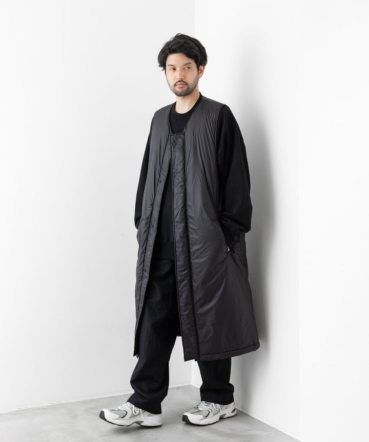 stein(シュタイン)の23AWコレクションPADDED MILITARY LONG VESTのBLACK