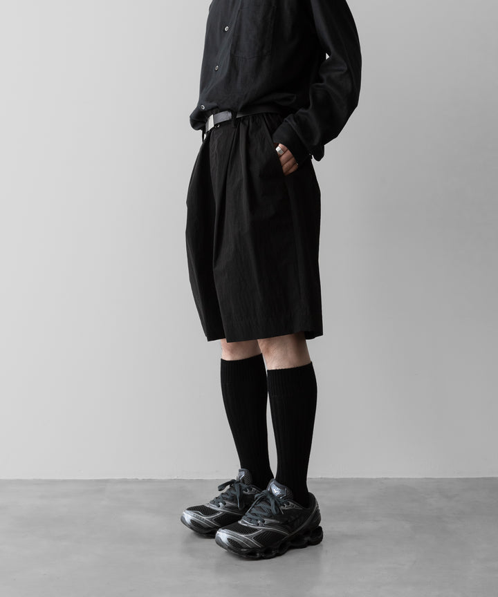 ssstein(シュタイン)のWINDPROOF NYLON WIDE EASY SHORT TROUSERS - BLACKの公式通販サイトsession福岡セレクトショップ