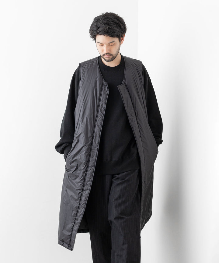 stein(シュタイン)の23AWコレクションPADDED MILITARY LONG VESTのBLACK