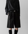 【ssstein】WINDPROOF NYLON WIDE EASY SHORT TROUSERS - BLACK