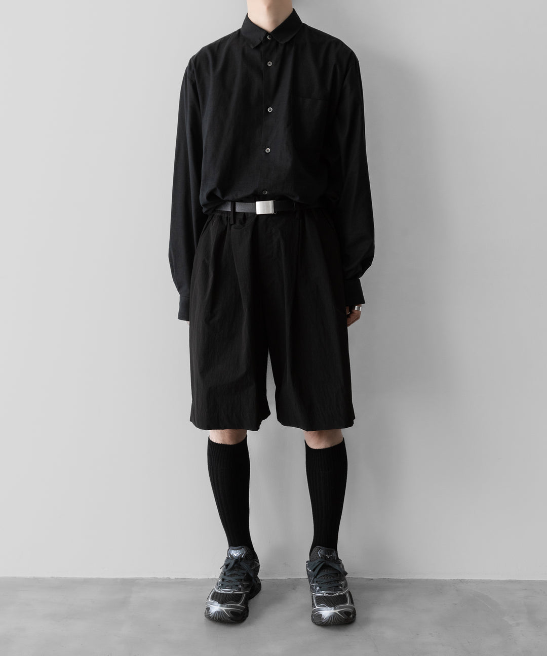 ssstein(シュタイン)のWINDPROOF NYLON WIDE EASY SHORT TROUSERS - BLACKの公式通販サイトsession福岡セレクトショップ