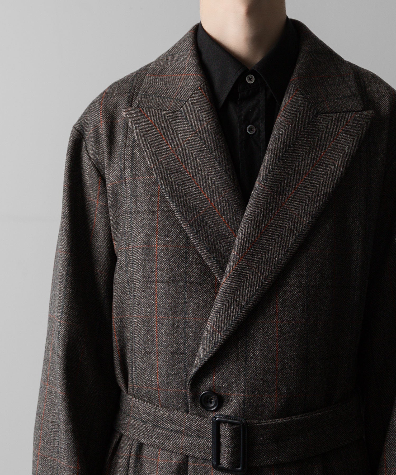 ssstein(シュタイン)の24AWコレクション OVERSIZED MAXI-LENGTH PEAKED LAPEL COAT - GLEN CHECK 公式通販サイトsession福岡セレクトショップ