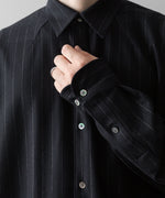 画像をギャラリービューアに読み込む, KANEMASA PHIL. カネマサフィルの36G IDEAL WOOL STRIPE SHIRT - BLACK SPの公式通販サイトsession福岡セレクトショップ
