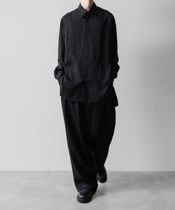  ANTHEM Aアンセムエー のVISCOSE TWILL SHAPE LINE SHIRT - BLACKの公式通販サイトsession福岡セレクトショップ