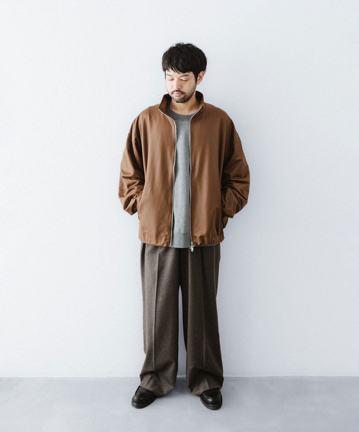 KANEMASA PHIL.】36G RAGLAN HEATHER PULLOVER - CHARCOAL DYE | 公式