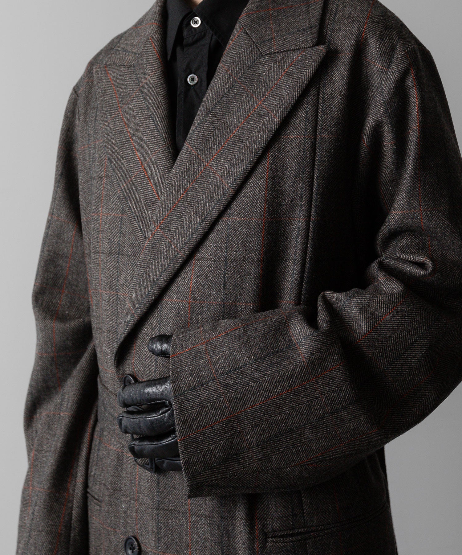 ssstein(シュタイン)の24AWコレクション OVERSIZED MAXI-LENGTH PEAKED LAPEL COAT - GLEN CHECK 公式通販サイトsession福岡セレクトショップ