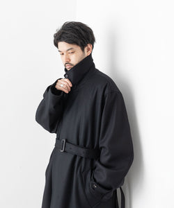 stein(シュタイン)の23AWコレクションのOVERESIZED DOUBLE BREASTED COATのBLACK