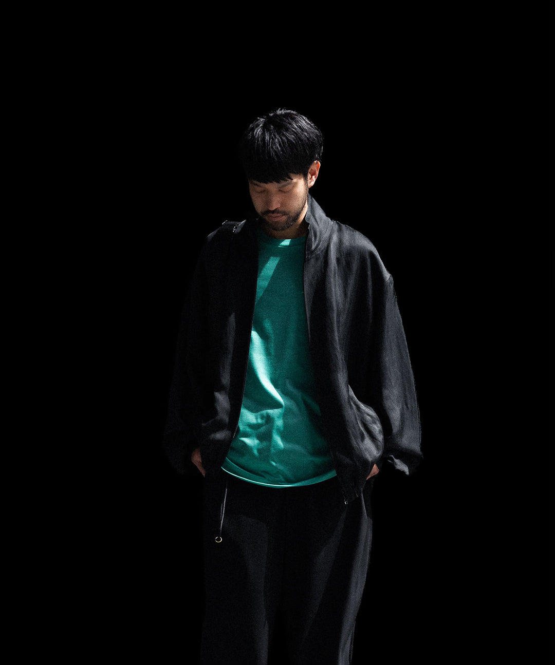 ssstein(シュタイン)のVIS/LI BRIGHT TWILL SHIRRED LIGHT ZIP JACKET - DARK CHARCOALの公式通販サイトsession福岡セレクトショップ