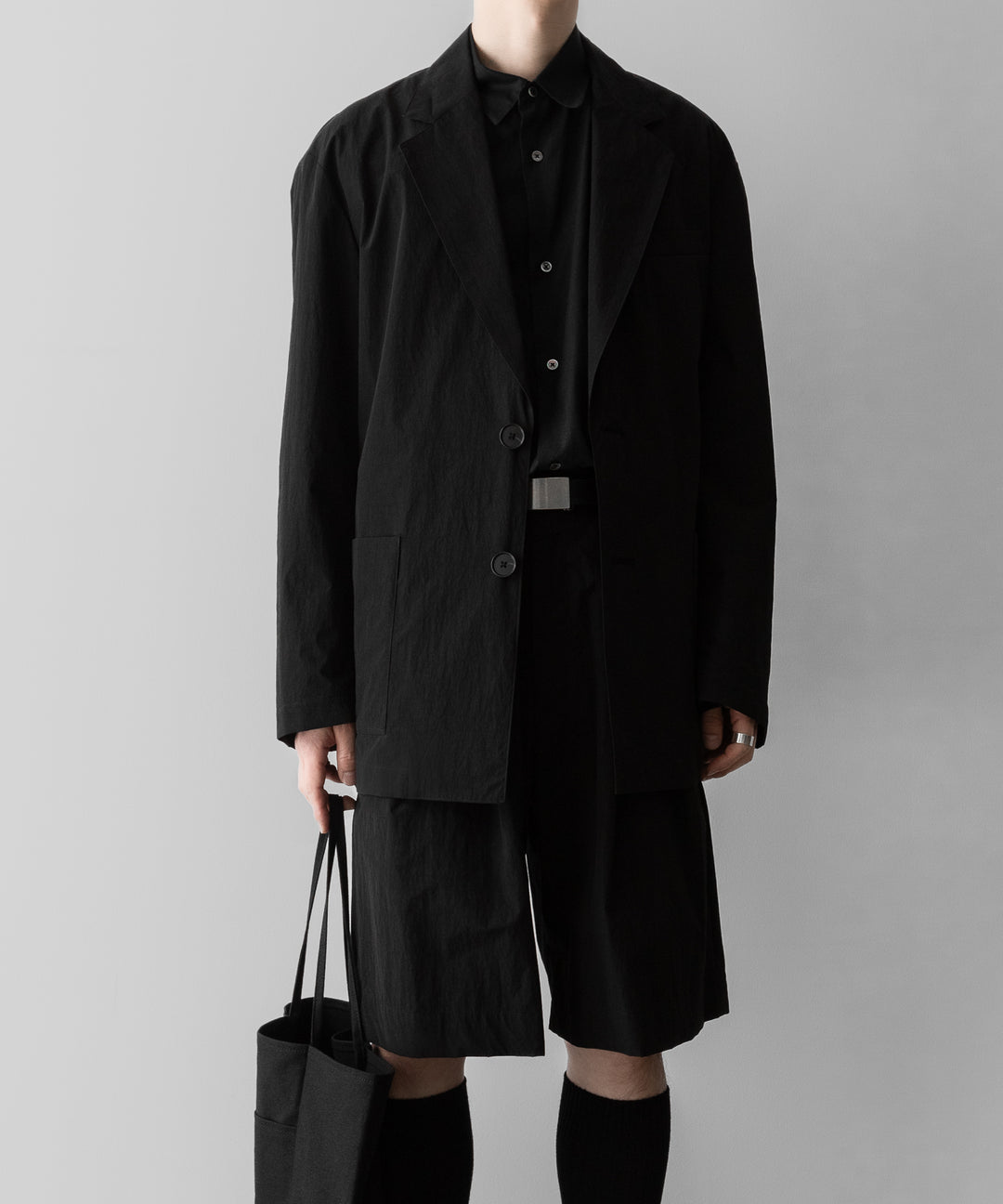 ssstein(シュタイン)のWINDPROOF NYLON WIDE EASY SHORT TROUSERS - BLACKの公式通販サイトsession福岡セレクトショップ