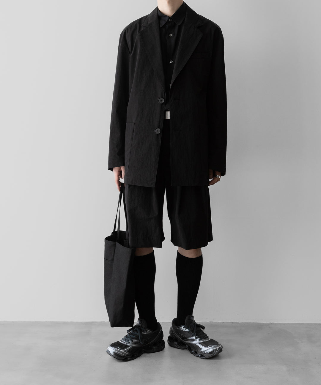 ssstein(シュタイン)のWINDPROOF NYLON WIDE EASY SHORT TROUSERS - BLACKの公式通販サイトsession福岡セレクトショップ