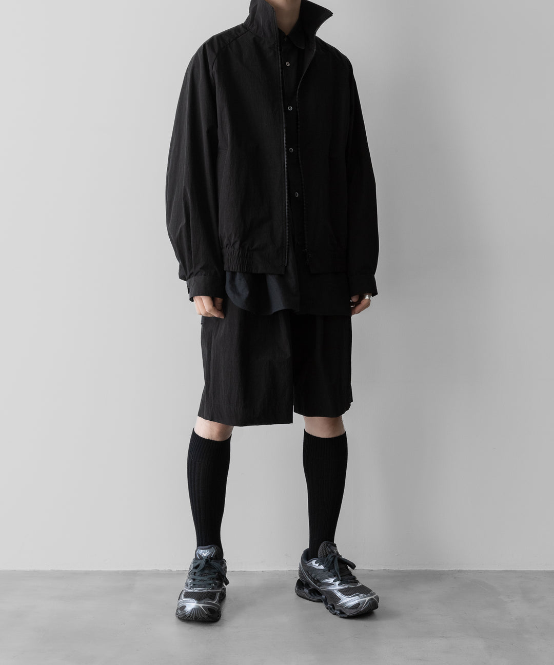 ssstein(シュタイン)のWINDPROOF NYLON WIDE EASY SHORT TROUSERS - BLACKの公式通販サイトsession福岡セレクトショップ
