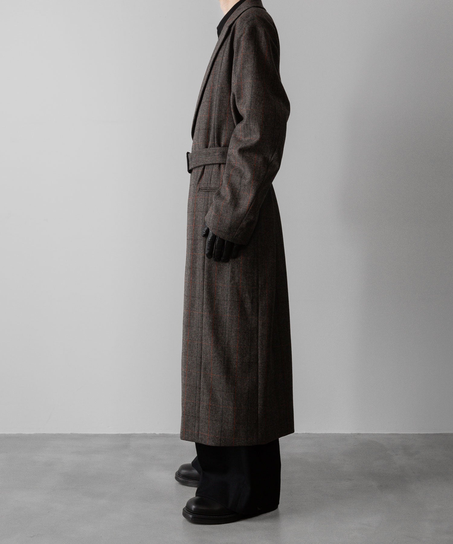 ssstein(シュタイン)の24AWコレクション OVERSIZED MAXI-LENGTH PEAKED LAPEL COAT - GLEN CHECK 公式通販サイトsession福岡セレクトショップ