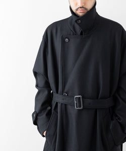 stein(シュタイン)の23AWコレクションのOVERESIZED DOUBLE BREASTED COATのBLACK