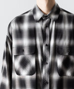 画像をギャラリービューアに読み込む, SUBLATIONS サブレーションズOMBRE CHECK RELAX FIT SHIRTのBLACK 公式通販サイトsession福岡セレクトショップ
