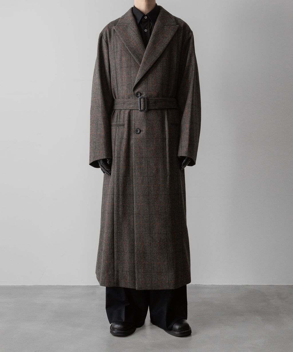 ssstein(シュタイン)の24AWコレクション OVERSIZED MAXI-LENGTH PEAKED LAPEL COAT - GLEN CHECK 公式通販サイトsession福岡セレクトショップ