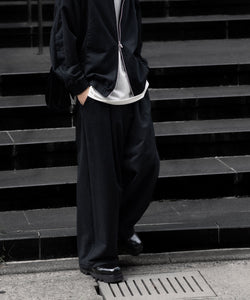 KANEMASA PHIL.】36G NEEDLE PUNCH WIDE SLACKS - BLACK | 公式通販