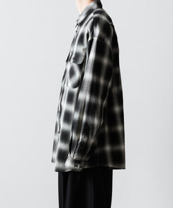 SUBLATIONS / サブレーションズ】OMBRE CHECK RELAX FIT SHIRT - BLACK