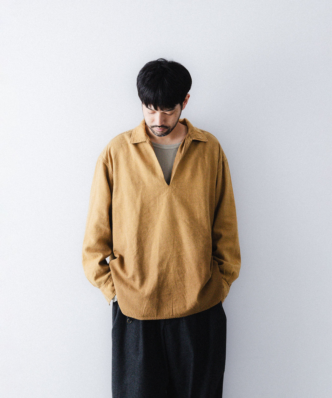 concause-コンコースのSKIPPER SHIRT(SOLID)のCAMEL公式通販サイトsession福岡セレクトショップ
