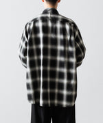 画像をギャラリービューアに読み込む, SUBLATIONS サブレーションズOMBRE CHECK RELAX FIT SHIRTのBLACK 公式通販サイトsession福岡セレクトショップ
