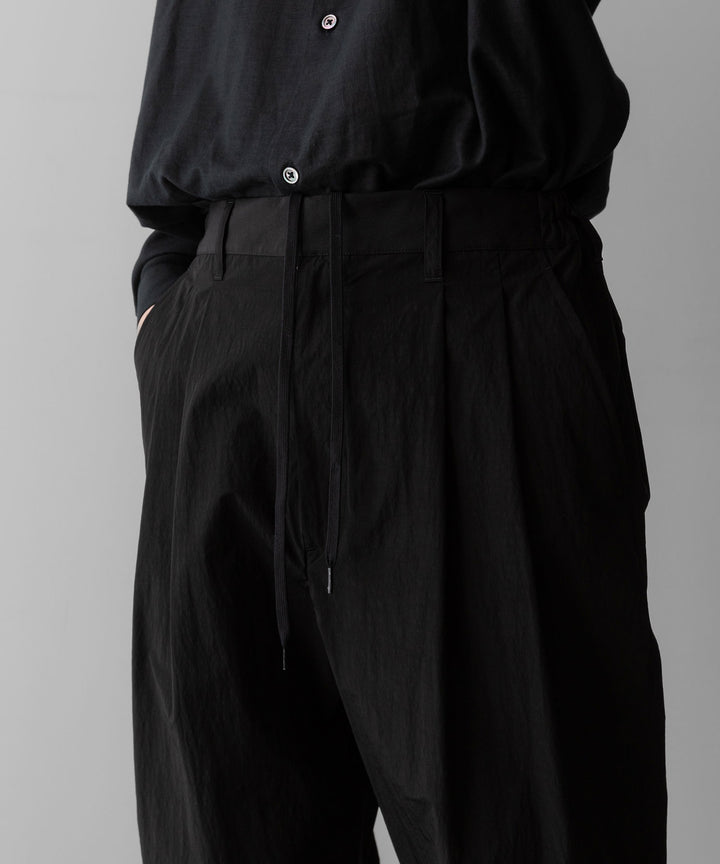 ssstein(シュタイン)のWINDPROOF NYLON WIDE EASY TROUSERS - BLACKの公式通販サイトsession福岡セレクトショップ